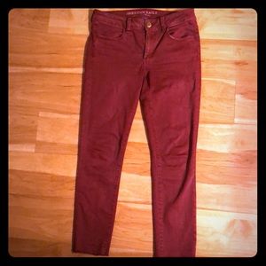 Maroon jeans